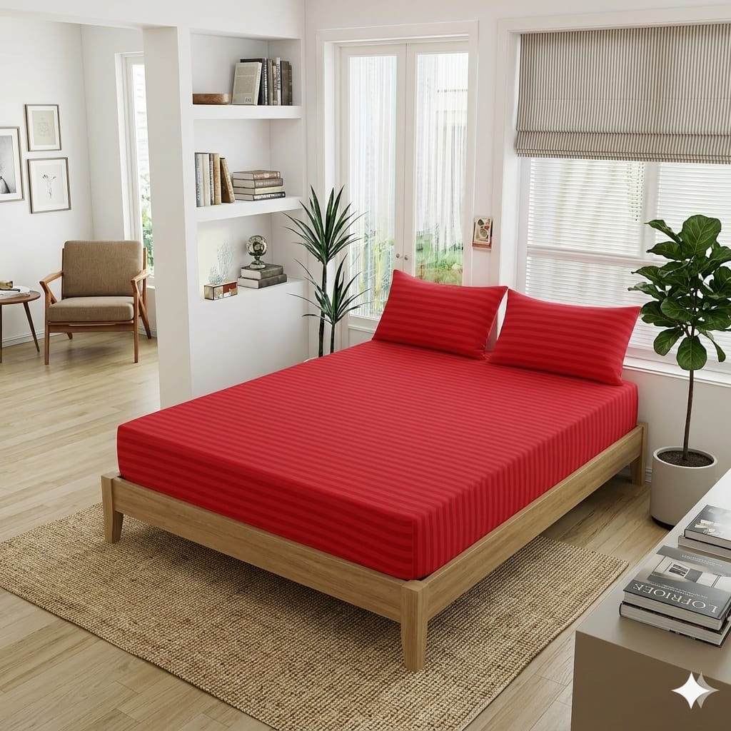 3 PC Fitted Bed Sheets