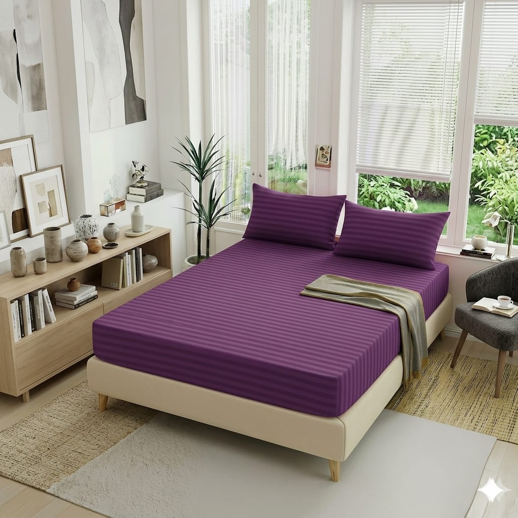 3 PC Fitted Bed Sheets