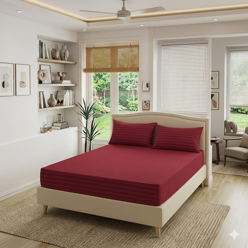 3 PC Fitted Bed Sheets