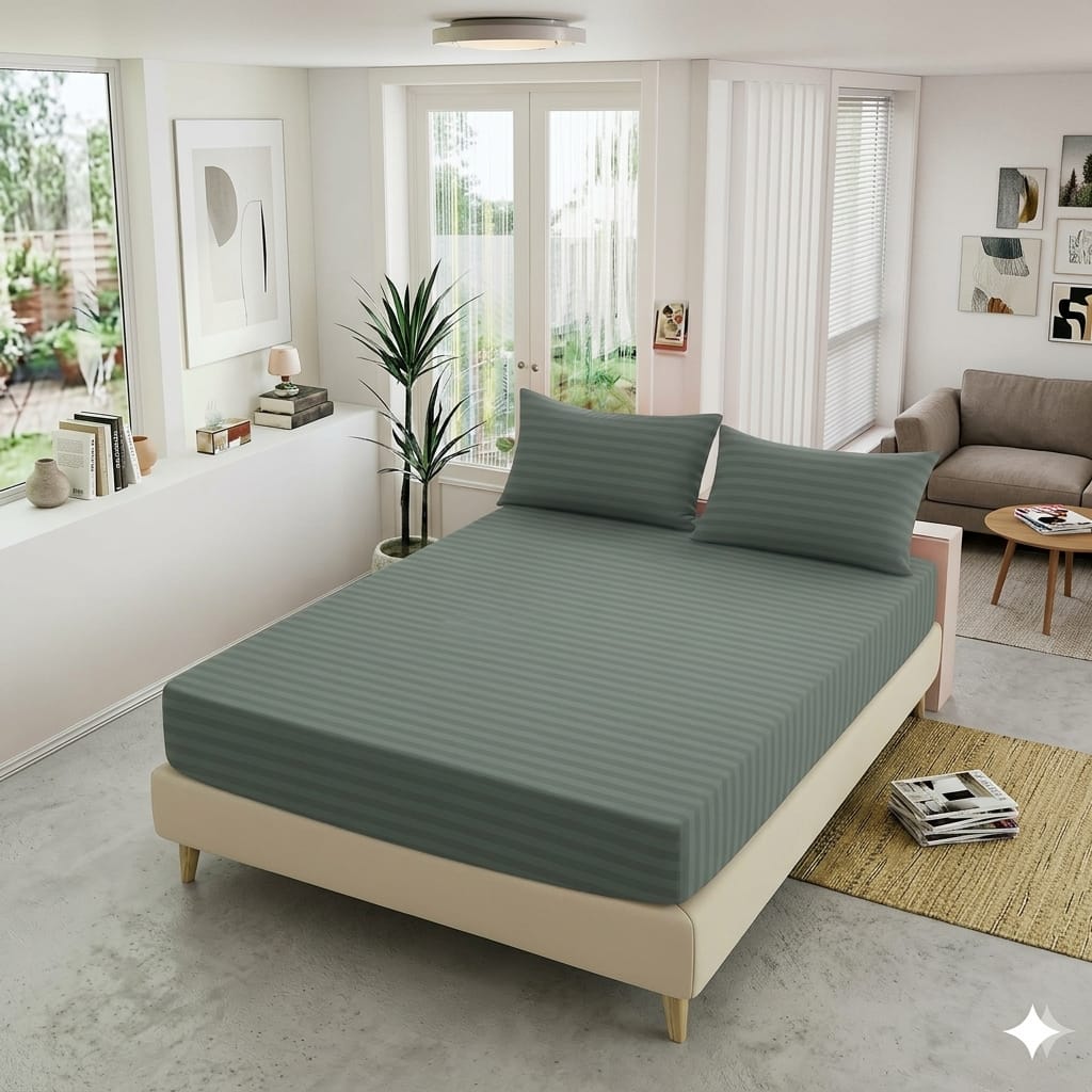 3 PC Fitted Bed Sheets