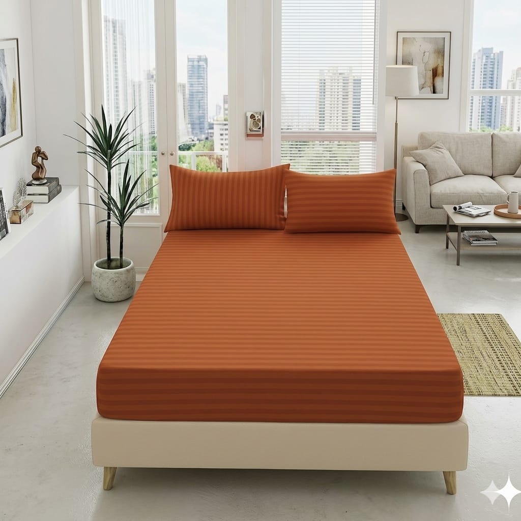 3 PC Fitted Bed Sheets