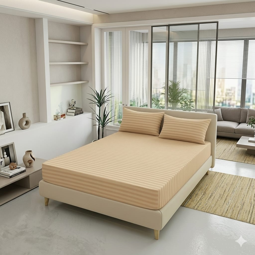 3 PC Fitted Bed Sheets