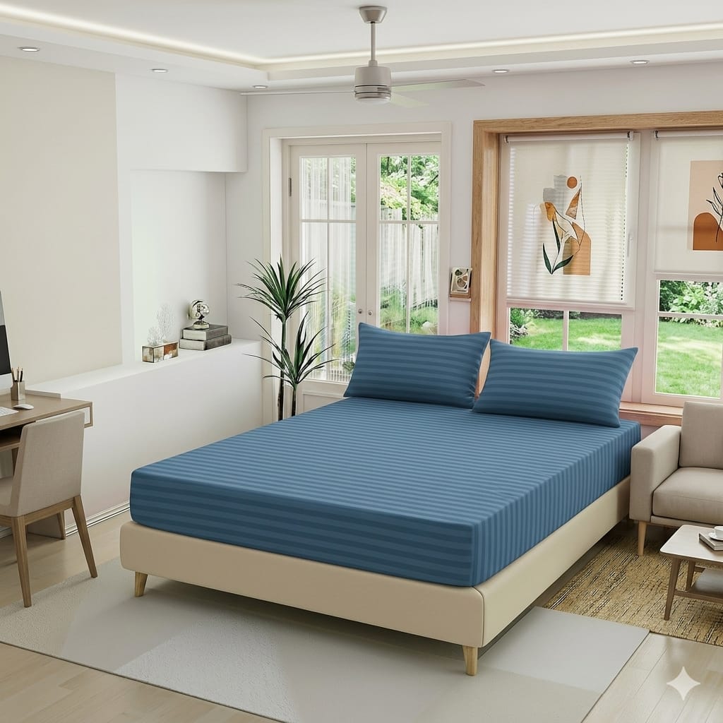 3 PC Fitted Bed Sheets