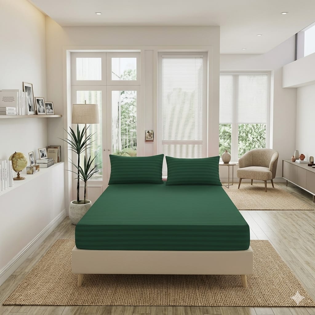 3 PC Fitted Bed Sheets